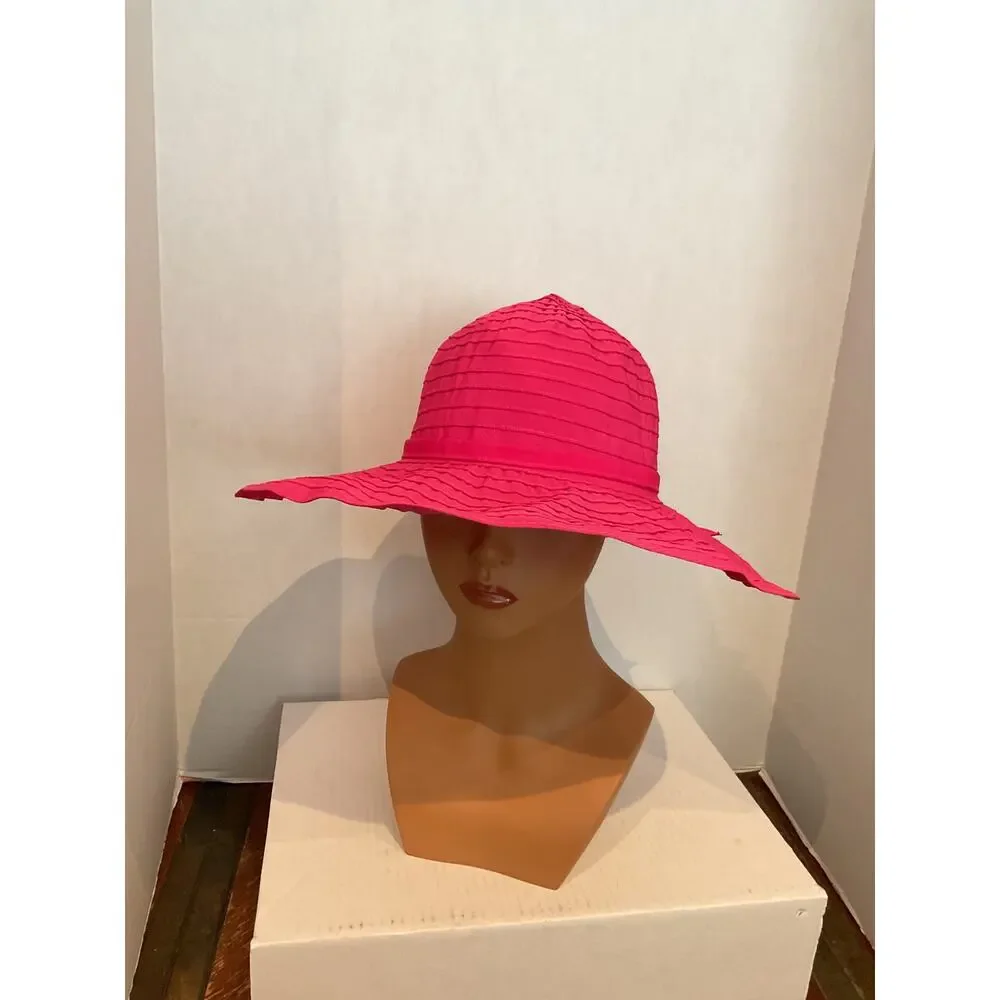 Panama. Jack - Pink Ribbon, Packable Sun Hat - One Size